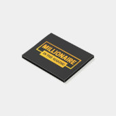 MILLIONAIRE IM MAKING POST-IT KLEBEZETTEL (angewinkelt)