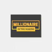 MILLIONAIRE IM MAKING POST-IT KLEBEZETTEL (Vorderseite)