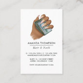 Millionaire Mindset Hair and Nails Beauty Salon Bu Visitenkarte (Rückseite)