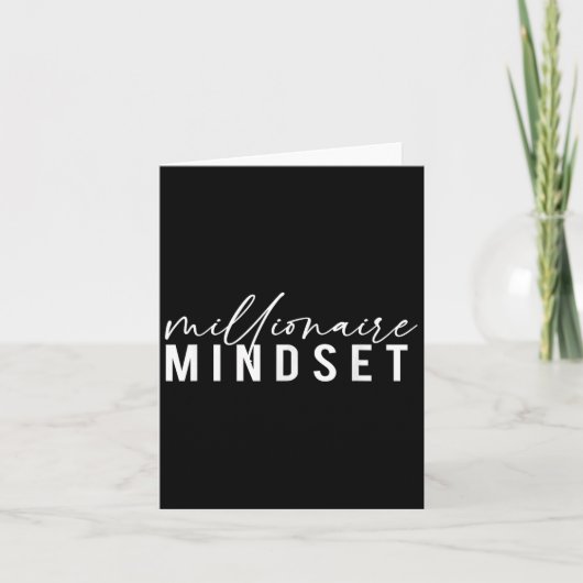 Millionaire Mindset Inspiration Mind Motivationa Karte (Vorderseite)