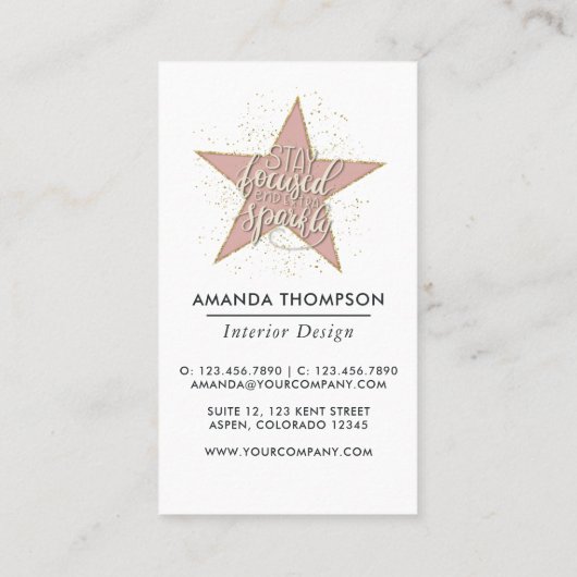 Millionaire Mindset Interior Designer Visitenkarte (Rückseite)