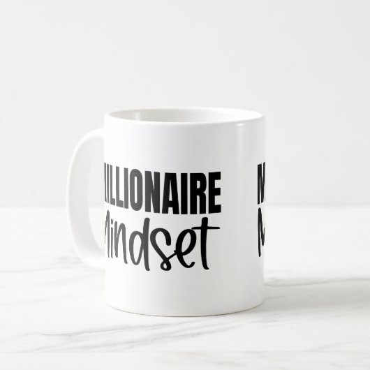 Millionaire Mindset Kaffeetasse (Vorderseite Links)