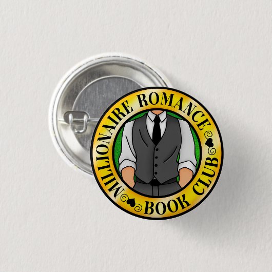 Millionaire Romance Book Club Abzeichen Button (Vorne & Hinten)