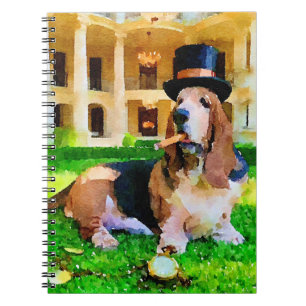 Millionär-Basset-Hound Spiralblock Notizblock
