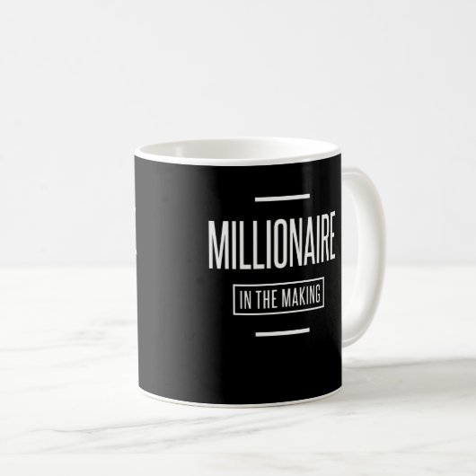 Millionär beim Motivierend Unternehmertum Kaffeetasse (VorderseiteRechts)