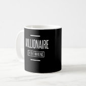 Millionär beim Motivierend Unternehmertum Kaffeetasse (Vorderseite Links)