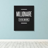 Millionär beim Motivierend Unternehmertum Leinwanddruck (Insitu (Holzboden))