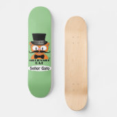 Millionär Cartoon Mustache Cat Señor Gato Skateboard (Vorderseite)