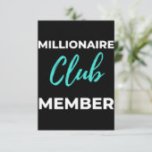 Millionär Dankeskarte (Stehend Vorderseite)