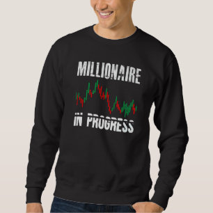 Millionär im laufenden Daytrader Trader Sweatshirt