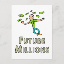 Millionär (in Millionen) Postkarte