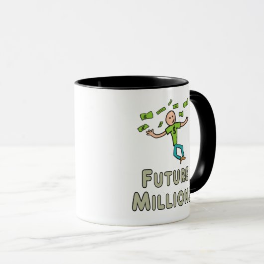 Millionär (in Millionen) Tasse (VorderseiteRechts)