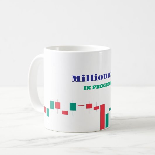 Millionär in Progress Trading Keramik Tasse, Stock Kaffeetasse (Vorderseite Links)