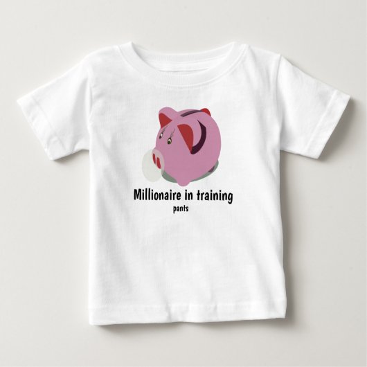 "Millionär in Trainingshosen" Baby T-shirt (Vorderseite)