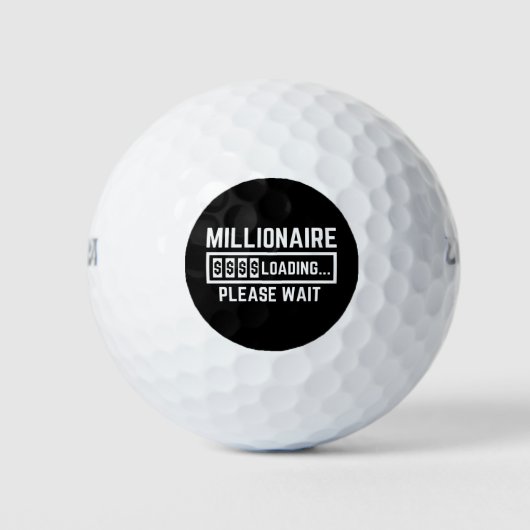 Millionär Laden bitte warten Golfball (Vorderseite)