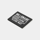 Millionär Laden bitte warten Post-it Klebezettel (angewinkelt)