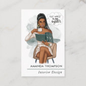 Millionär Mindset Boss Babe InnenDesigner Visitenkarte (Vorderseite)