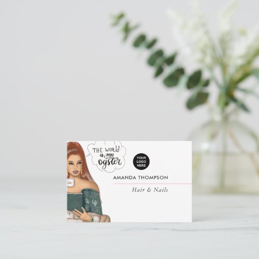 Millionär Mindset Hair and Nails Beauty Salon Visitenkarte (Stehend Vorderseite)