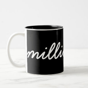"Millionär"-Minimalist-Design Maximalist-Mentalitä Zweifarbige Tasse