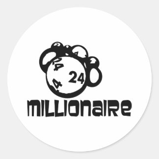 Millionär Runder Aufkleber