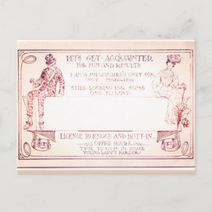 Millionär-Victorian-Visitenkarte Postkarte