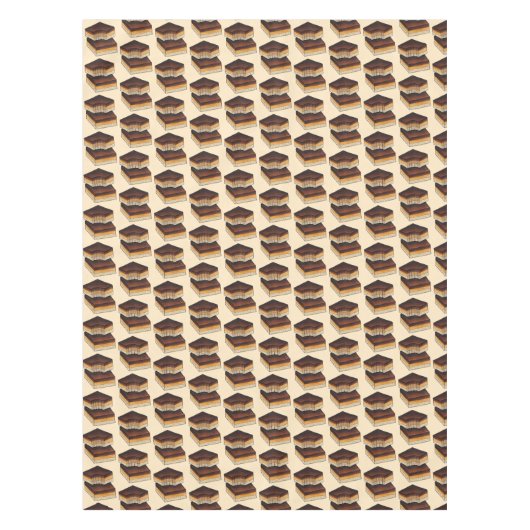 Millionärs Shortbread Caramel British Traybake Tischdecke (Vorderseite)