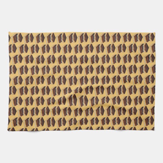 Millionärs Shortbread Caramel Squares Slice Geschirrtuch (Horizontal)