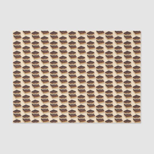 Millionärs Shortbread Caramel Squares Slice Seidenpapier (Vorderseite)