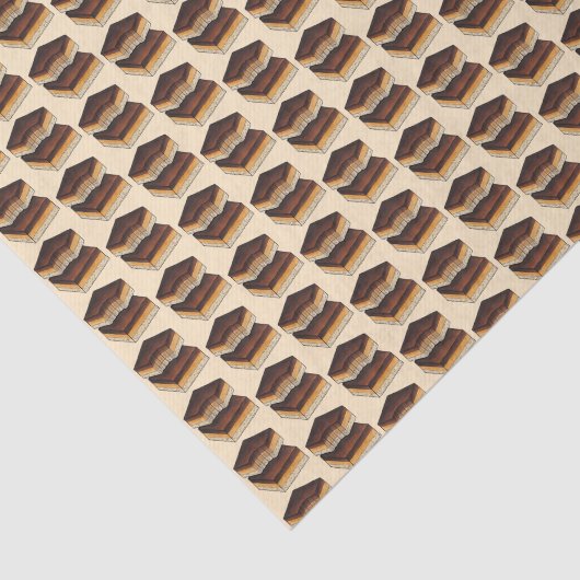 Millionärs Shortbread Caramel Squares Slice Seidenpapier (Ausschnitt)