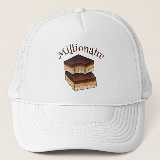 Millionärs Shortbread Caramel Squares Slice Truckerkappe (Vorderseite)