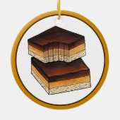 Millionär's Shortbread Caramel Squares UK Food Keramik Ornament (Hinten)