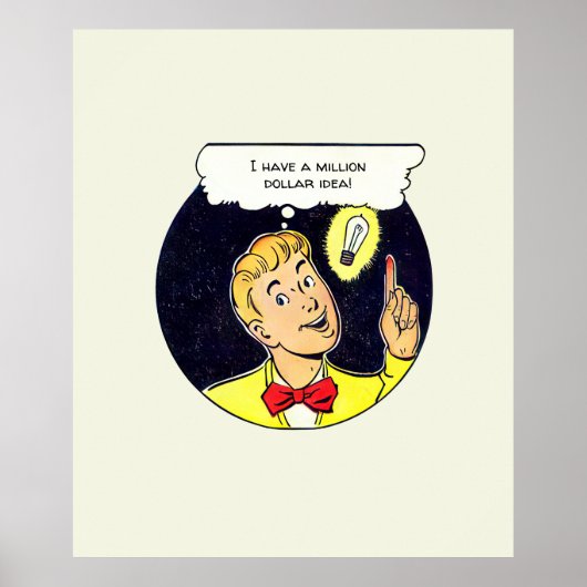 Millionen-Dollar-Idee für Ihr Retro-Comic Poster (Vorne)