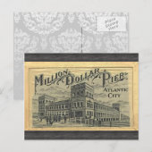 Millionen Dollar Piatlantikstadt, Vintag Postkarte (Vorne/Hinten)