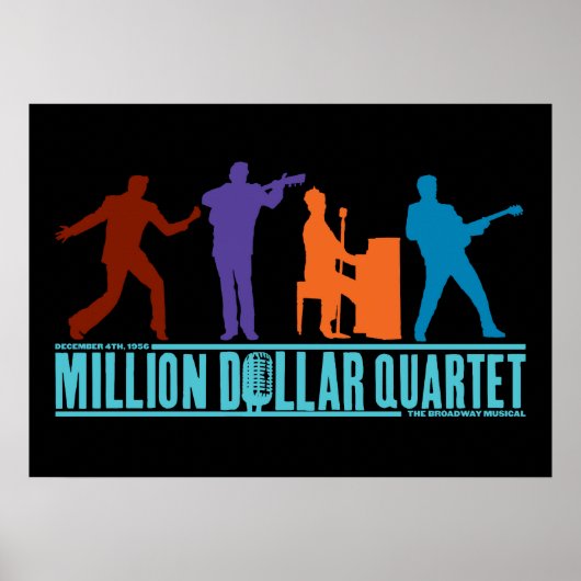 Millionen Dollar Quartett für Bühne Poster (Vorne)
