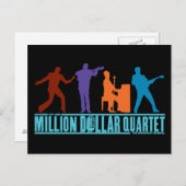 Millionen Dollar Quartett für Bühne Postkarte (Vorne/Hinten)