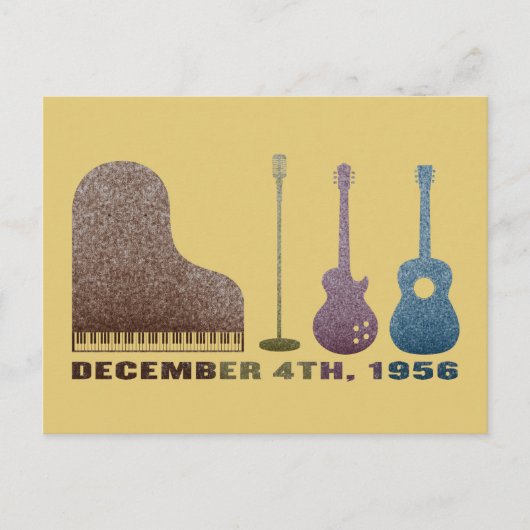 Millionen Dollar Quartett Instrumente - Farbe Postkarte (Vorderseite)