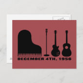 Millionen Dollar Quartett Instrumente - schwarz Postkarte (Vorne/Hinten)