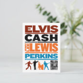 Millionen Dollar Quartett-Namen Postkarte (Stehend Vorderseite)