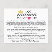 Millionen Dollar Tan's Cabana Tan Card Flyer (Vorne)