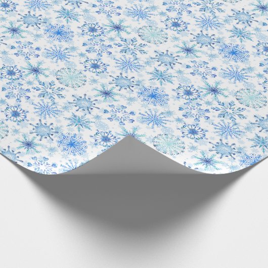 Millionen Schneeflocken Geschenkpapier (Ecke)