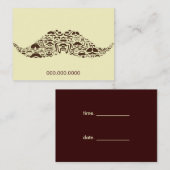 Millionen Schnurrbärte mollig Terminkarte (Vorne/Hinten)