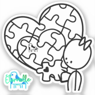 Millionen-Teil-Puzzle Aufkleber
