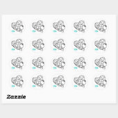 Millionen-Teil-Puzzle Runder Aufkleber (Blatt)