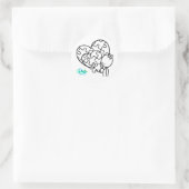 Millionen-Teil-Puzzle Runder Aufkleber (Tasche)