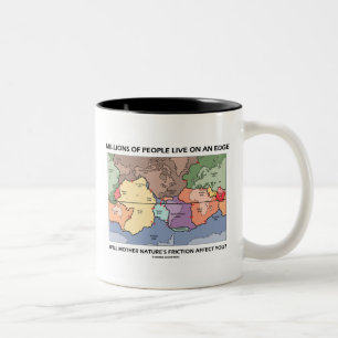 Millionen von Menschen leben auf der Erde Zweifarbige Tasse