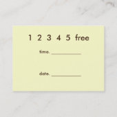 Millionen von Mustaches Visitenkarte (Rückseite)