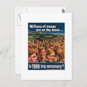 Millionen von Truppen sind unterwegs Postkarte (Vorne/Hinten)