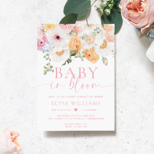 Millionenblütenbaby in Bloom Baby Shower Einladung