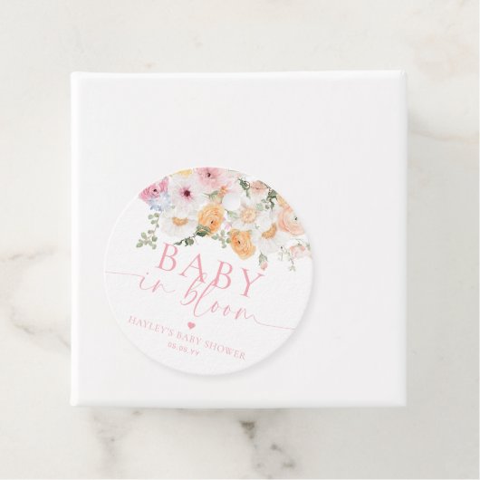 Millionenblütenbaby in Bloom Baby Shower Geschenkanhänger (Beispiel)