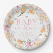Millionenblütenbaby in Bloom Baby Shower Pappteller (Vorderseite)